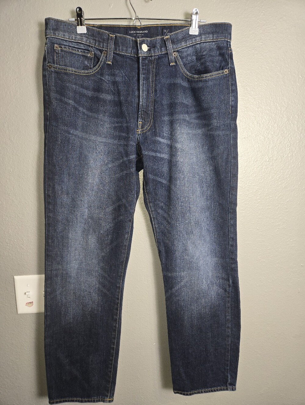 Lucky Brand Men's Dark Blue 121 Slim Straight Jeans Size 36X30